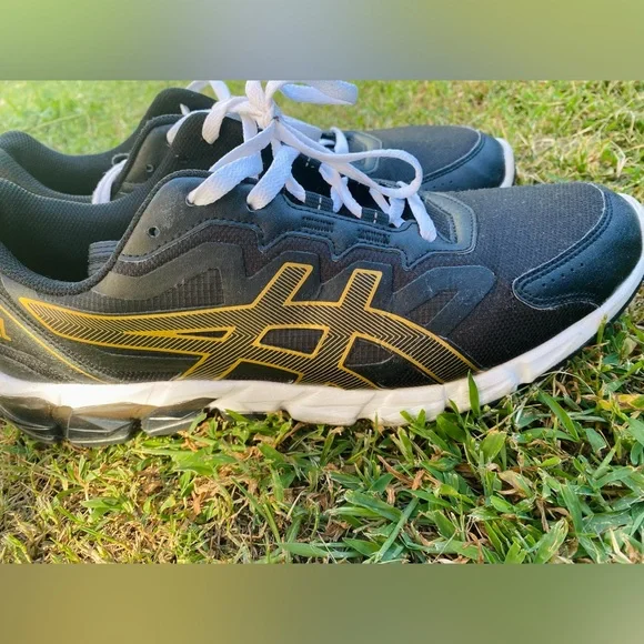 Asics Men's Gel-Quantum 90 Running Shoes Sneaker Size US 13 Black/Pure Gold - Picture 7 of 9